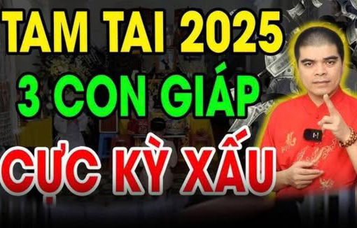 3 con giáp dính Tam Tai năm 2025 Tiền bạc trôi sông cẩn thận kẻo mất